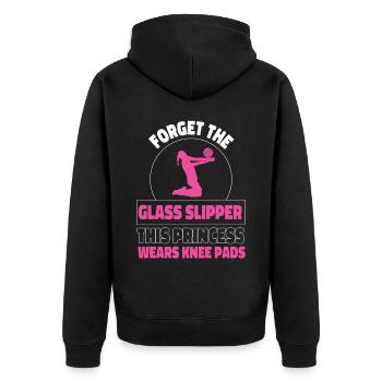 Volleyball Player Team Forget The - Unisex Premium Bio Zip Hoodie - Schwarz - Hinten - Nico (187cm)
