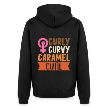 Feminist Womens Rights Female - Unisex Premium Bio Zip Hoodie - Schwarz - Hinten - Nico (187cm)