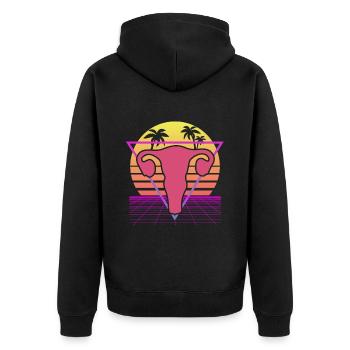 Feminist Womens Rights Female - Unisex Premium Bio Zip Hoodie - Schwarz - Hinten - Nico (187cm)