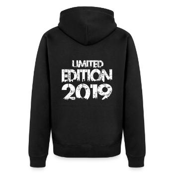 Édition limitée 2019 - Veste à capuche bio Premium Unisexe - noir - Dos - Nico (187cm)