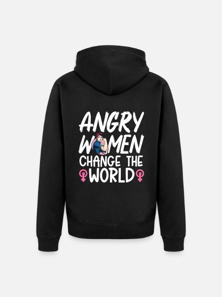 Feminist Women's Rights Female - Unisex Premium Organic Zip Hoodie - black