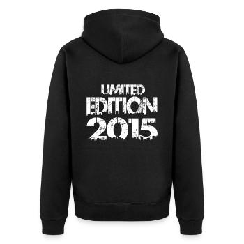Édition limitée 2015 - Veste à capuche bio Premium Unisexe - noir - Dos - Nico (187cm)
