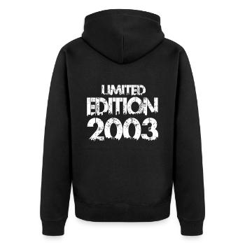 Édition limitée 2003 - Veste à capuche bio Premium Unisexe - noir - Dos - Nico (187cm)