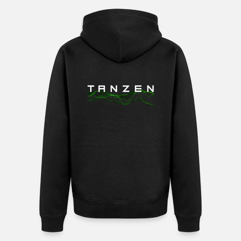 Techno Tanzen - Unisex Premium Bio Zip Hoodie - Schwarz