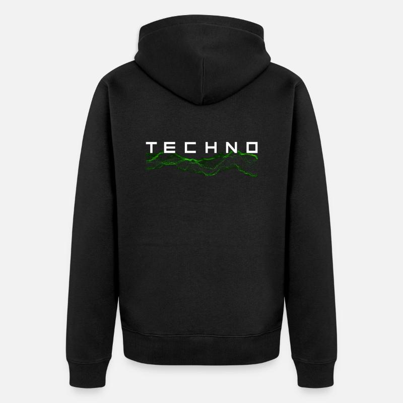 Techno - Veste à capuche bio Premium Unisexe - noir
