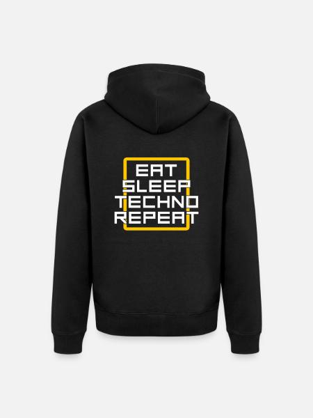 manger du sommeil techno répéter - Veste à capuche bio Premium Unisexe - noir