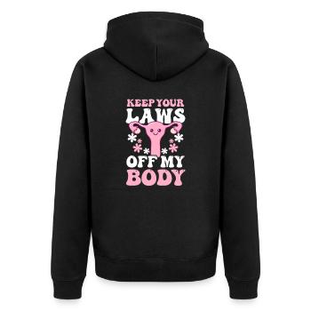 Roe v Wade Pro Choice Gardez vos lois hors de mon corps - Veste à capuche bio Premium Unisexe - noir - Dos - Nico (187cm)