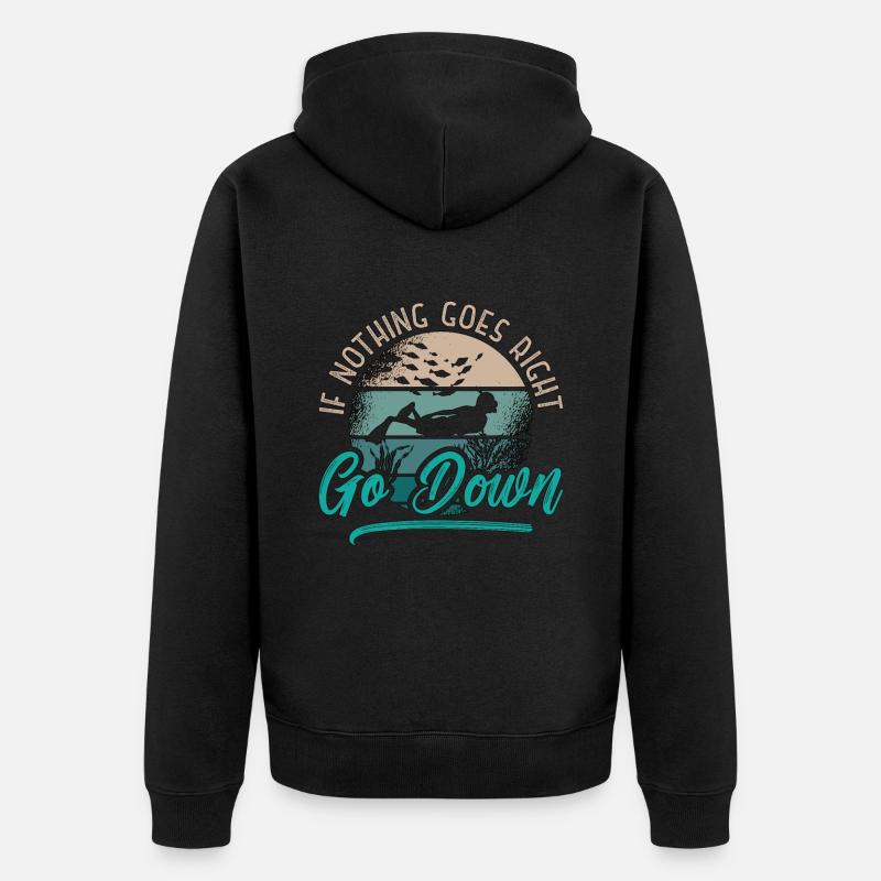 Apnée Apnéiste Apnée Apnée Plongée Cadeau - Veste à capuche bio Premium Unisexe - noir