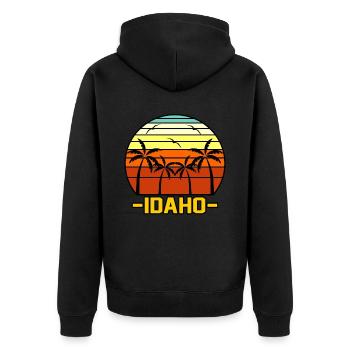 Idaho Explore Cadeau - Veste à capuche bio Premium Unisexe - noir - Dos - Nico (187cm)