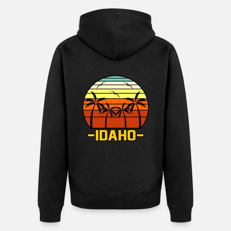 Idaho Explore Cadeau - Veste à capuche bio Premium Unisexe - noir