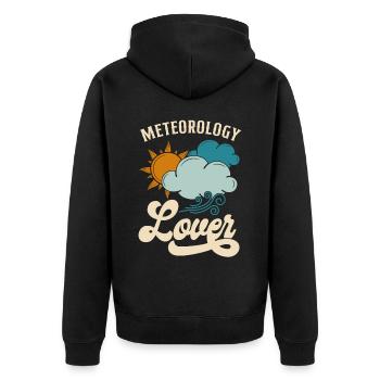 Meteorologist Weather Forecast - Unisex Premium Organic Zip Hoodie - black - Back - Nico (187cm)