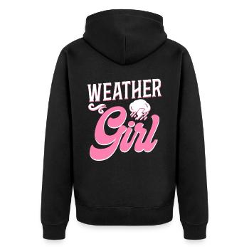 Meteorologist Weather Forecast - Unisex Premium Organic Zip Hoodie - black - Back - Nico (187cm)