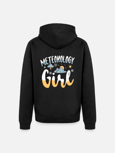 Meteorologist Weather Forecast - Unisex Premium Organic Zip Hoodie - black