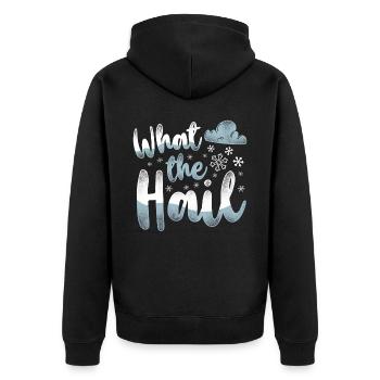 Meteorologist Weather Forecast - Unisex Premium Organic Zip Hoodie - black - Back - Nico (187cm)