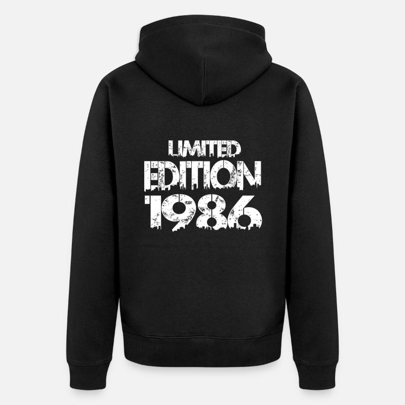 Édition limitée 1986 - Veste à capuche bio Premium Unisexe - noir