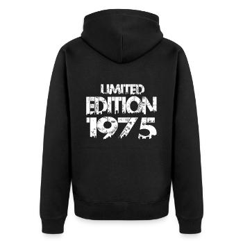 Édition limitée 1975 - Veste à capuche bio Premium Unisexe - noir - Dos - Nico (187cm)