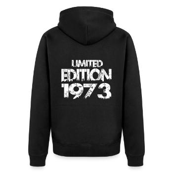 Édition limitée 1973 - Veste à capuche bio Premium Unisexe - noir - Dos - Nico (187cm)