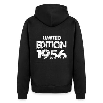 Édition limitée 1956 - Veste à capuche bio Premium Unisexe - noir - Dos - Nico (187cm)