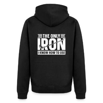 Ce que je fais pour les golfeurs pendant mon temps libre - Veste à capuche bio Premium Unisexe - noir - Dos - Nico (187cm)