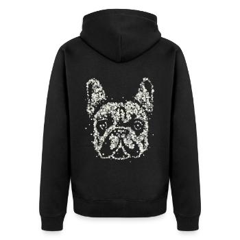 Bulldog Frenchie Propriétaire de chien Français Bulldog - Veste à capuche bio Premium Unisexe - noir - Dos - Nico (187cm)