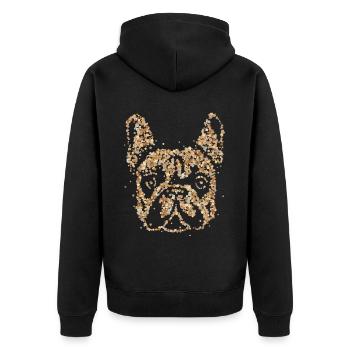 Frenchie Dog Propriétaire Français Bulldog Dogs - Veste à capuche bio Premium Unisexe - noir - Dos - Nico (187cm)