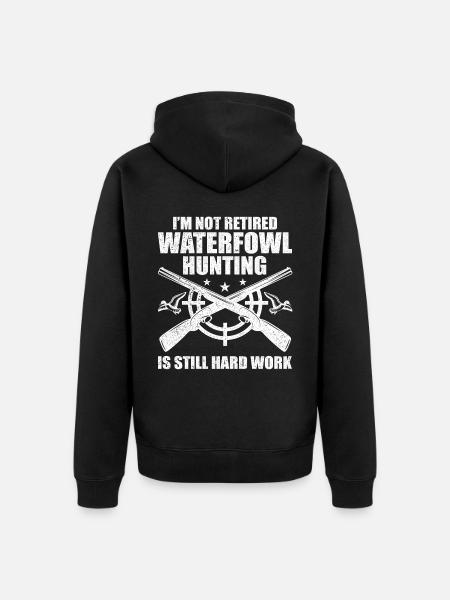Fun waterfowl hunting - Unisex Premium Organic Zip Hoodie - black