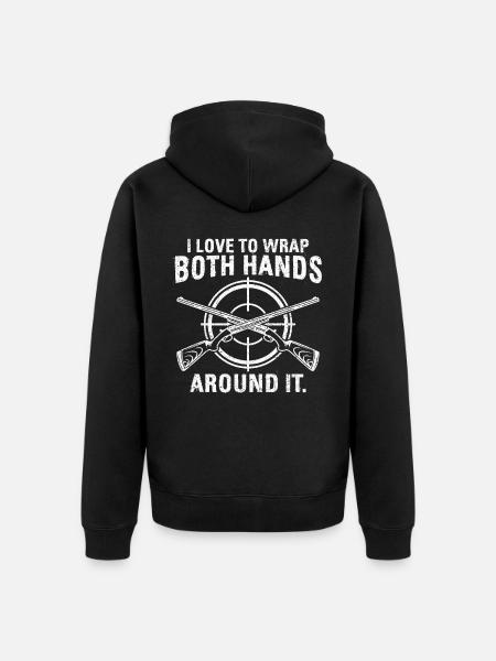 Funny Hunting Hunter Funny - Unisex Premium Organic Zip Hoodie - black