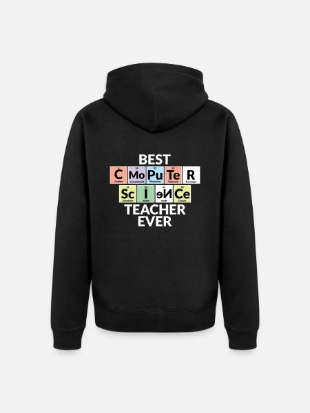 Bester Informatiklehrer Aller Zeiten - Unisex Premium Bio Zip Hoodie - Schwarz