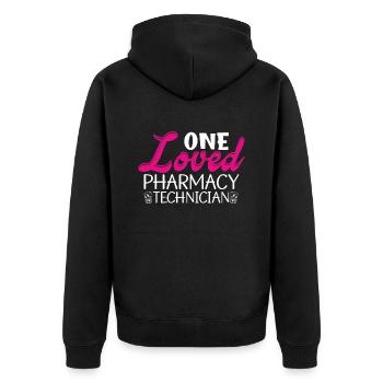 Technicien en pharmacie Pharmacien Technicien en pharmacie Cadeau - Veste à capuche bio Premium Unisexe - noir - Dos - Nico (187cm)