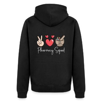Pharmacy Technician Pharmacy Technician Gift - Unisex Premium Organic Zip Hoodie - black - Back - Nico (187cm)