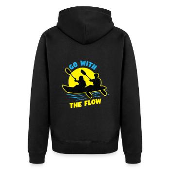 Kayak Boat Canoe Paddle Boat Double Paddle - Unisex Premium Organic Zip Hoodie - black - Back - Nico (187cm)