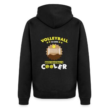 Volley-ball Volleyeurs Terrain de volley-ball - Veste à capuche bio Premium Unisexe - noir - Dos - Nico (187cm)