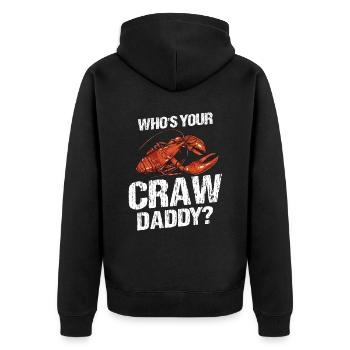Krebse Daddy kochen Krebse Saison Hummer Vater - Unisex Premium Bio Zip Hoodie - Schwarz - Hinten - Nico (187cm)