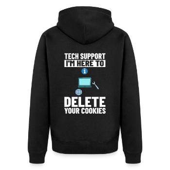 Support technique Assistance technique informatique Helpdesk - Veste à capuche bio Premium Unisexe - noir - Dos - Nico (187cm)