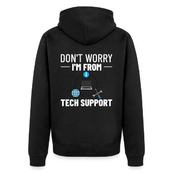 Support technique Assistance technique informatique Helpdesk - Veste à capuche bio Premium Unisexe - noir - Dos - Nico (187cm)