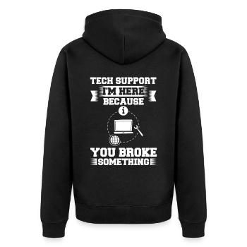 Support technique Assistance technique informatique Helpdesk - Veste à capuche bio Premium Unisexe - noir - Dos - Nico (187cm)