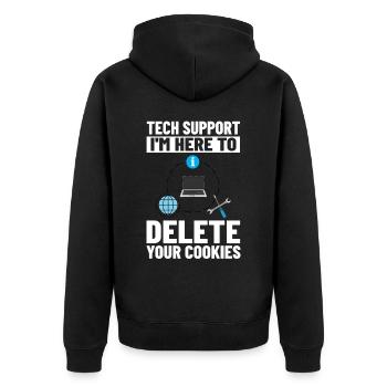 Support technique Assistance technique informatique Helpdesk - Veste à capuche bio Premium Unisexe - noir - Dos - Nico (187cm)