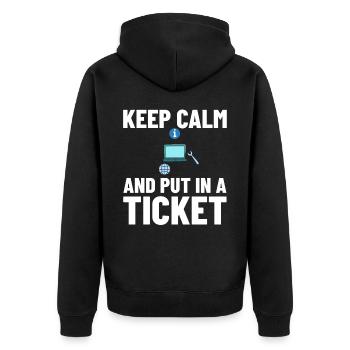 Support technique Assistance technique informatique Helpdesk - Veste à capuche bio Premium Unisexe - noir - Dos - Nico (187cm)
