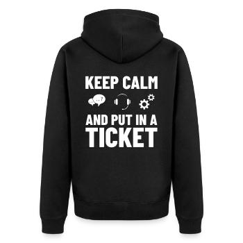 Support technique Assistance technique informatique Helpdesk - Veste à capuche bio Premium Unisexe - noir - Dos - Nico (187cm)