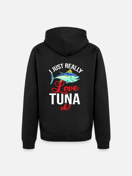 Bluefin tuna Bluefin fisherman Greek - Unisex Premium Organic Zip Hoodie - black