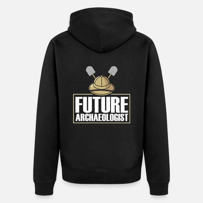 Futur artefact d’étudiant archéologue - Veste à capuche bio Premium Unisexe - noir