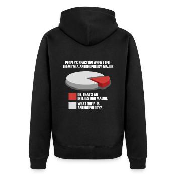 Funny archaeologist artifact archaeology - Unisex Premium Organic Zip Hoodie - black - Back - Nico (187cm)