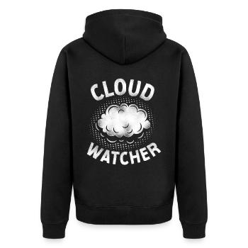 Meteorologist Weather Forecast - Unisex Premium Organic Zip Hoodie - black - Back - Nico (187cm)