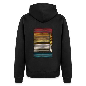 Meteorologist Weather Forecast - Unisex Premium Organic Zip Hoodie - black - Back - Nico (187cm)