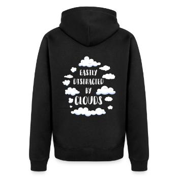 Meteorologist Weather Forecast - Unisex Premium Organic Zip Hoodie - black - Back - Nico (187cm)