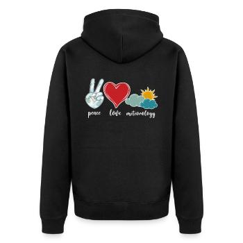 Meteorologist Weather Forecast - Unisex Premium Organic Zip Hoodie - black - Back - Nico (187cm)