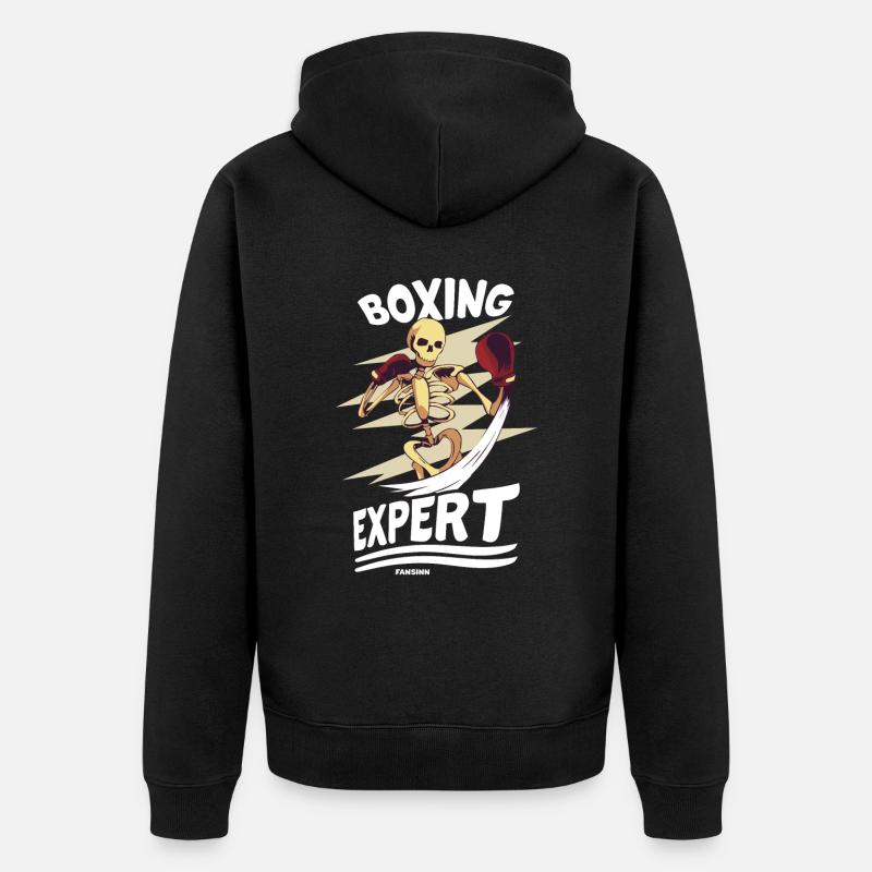 Expert en boxe - Veste à capuche bio Premium Unisexe - noir