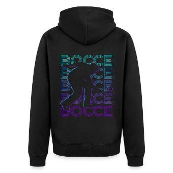 Boccia Bocci Retro Cadeau - Veste à capuche bio Premium Unisexe - noir - Dos - Nico (187cm)