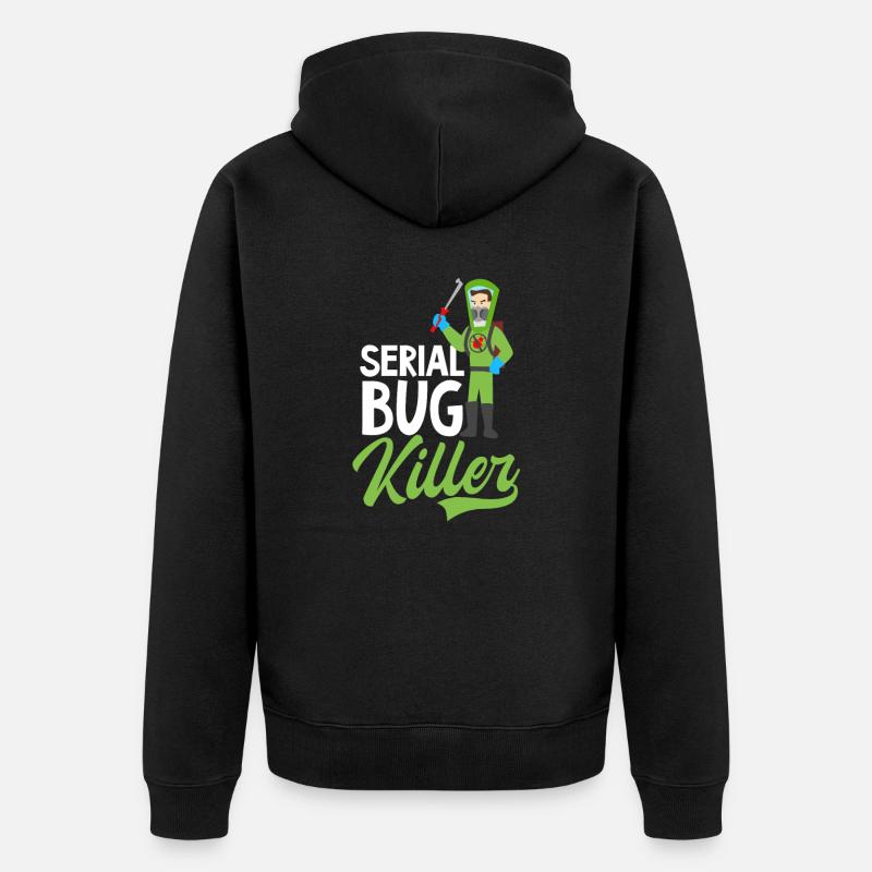 Bug Exterminator Serien-Bug-Killer - Unisex Premium Bio Zip Hoodie - Schwarz