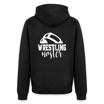 Meister Im Ringen Wrestler Ringkampf Ringer - Unisex Premium Bio Zip Hoodie - Schwarz - Hinten - Nico (187cm)